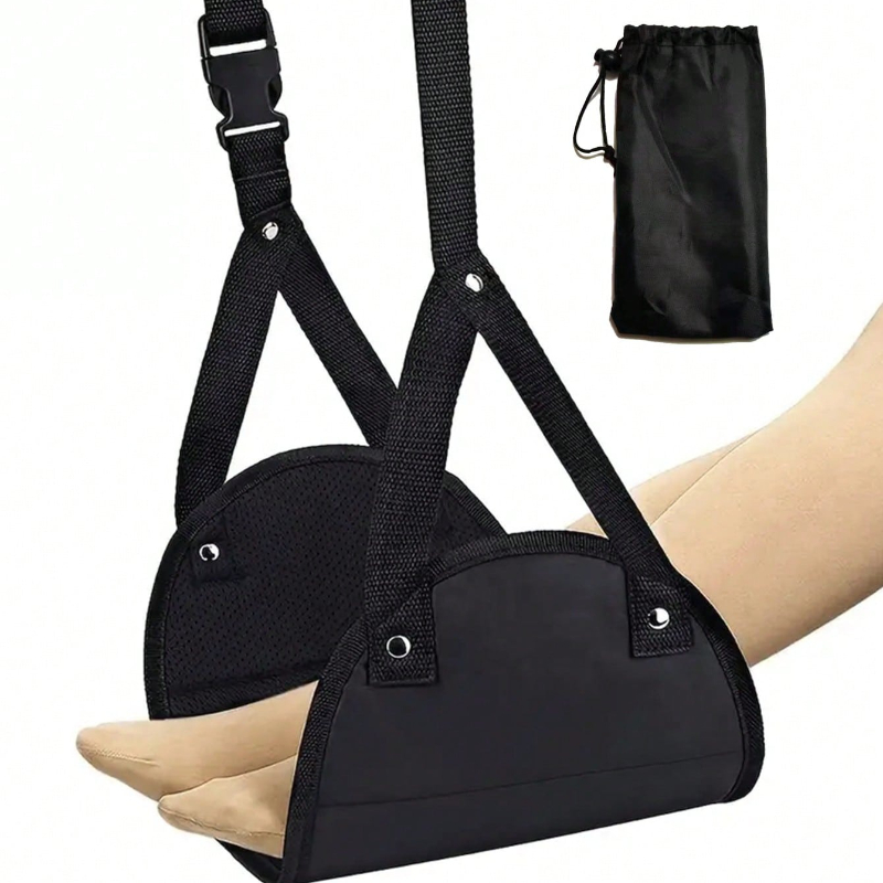 Travel Accessories Long Flight - Przenośny Regulowany Hamak Podnóżek do Samolotu